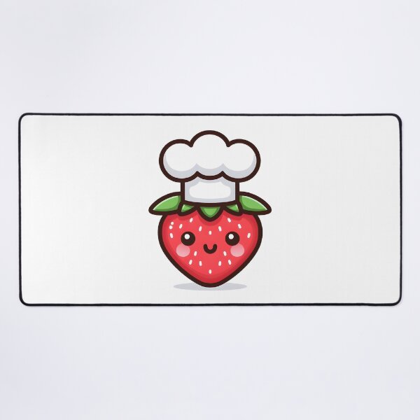 Item preview, Kawaii Strawberry With Chef Hat designed and sold by CanvasCutie.
