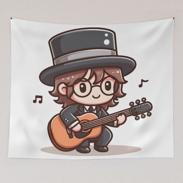 Item preview, Kawaii Musician With Top Hat designed and sold by CanvasCutie.