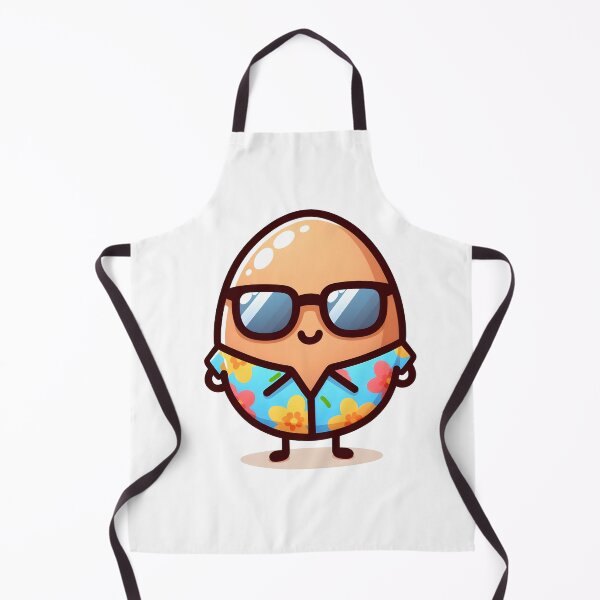Item preview, Kawaii Egg With A Hawaiian Shirt And Sunglasses designed and sold by CanvasCutie.