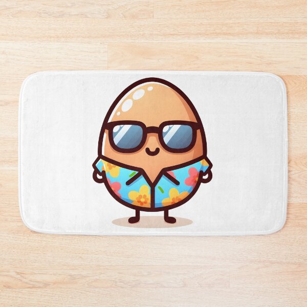 Item preview, Kawaii Egg With A Hawaiian Shirt And Sunglasses designed and sold by CanvasCutie.