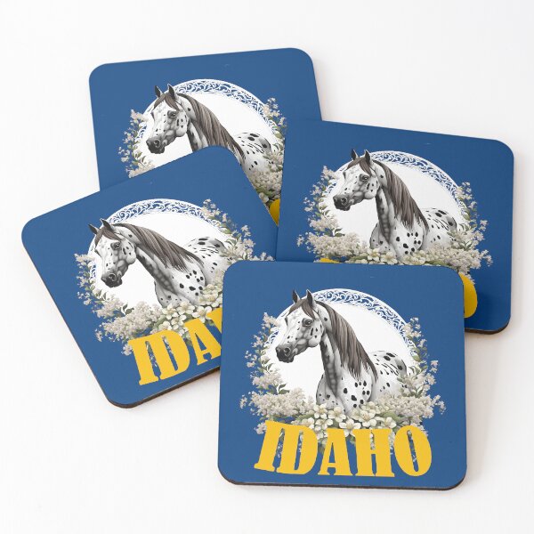 Item preview, Idaho Appaloosa With Border Of Syringa Flowers designed and sold by taiche.