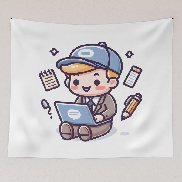 Item preview, Kawaii Journalist: A Laptop designed and sold by CanvasCutie.