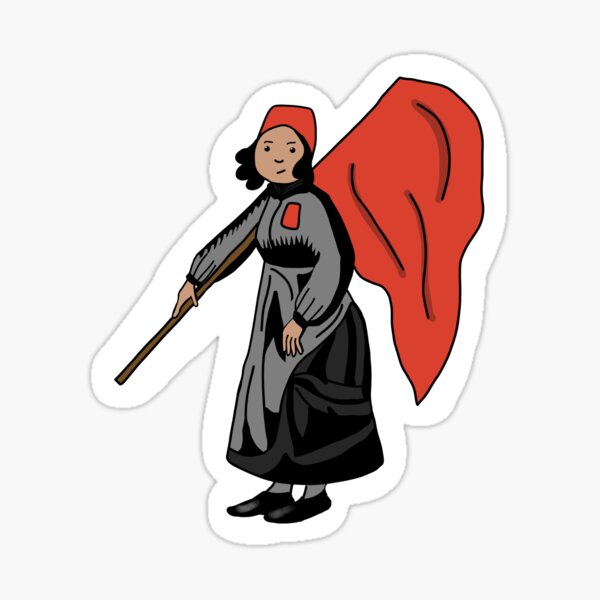 Item preview, Communarde with a red flag designed and sold by atelierthipic.