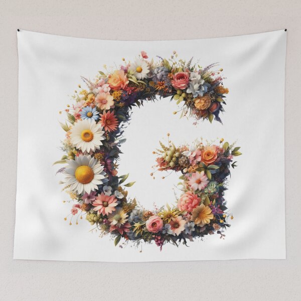 Item preview, Letter “G” containing flowers designed and sold by yeekazar.