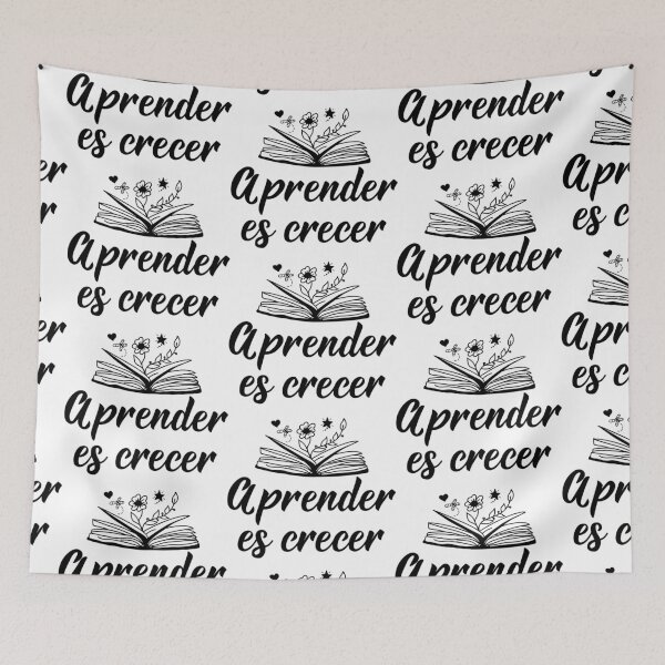 Item preview, Aprender es crecer. Lettering. Ink illustration. designed and sold by pidzam4e.