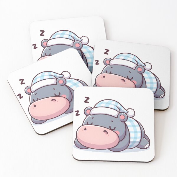 Item preview, Kawaii Hippo With Nightcap designed and sold by CanvasCutie.
