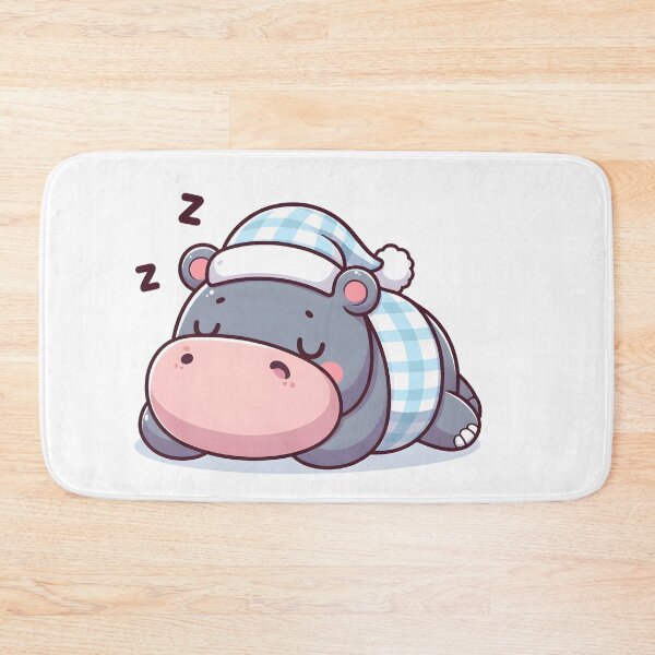 Item preview, Kawaii Hippo With Nightcap designed and sold by CanvasCutie.