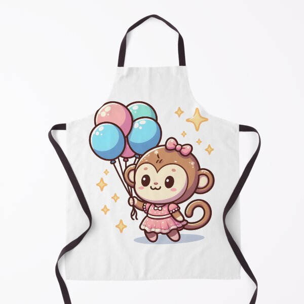 Item preview, Kawaii Monkey With Party Dress designed and sold by CanvasCutie.