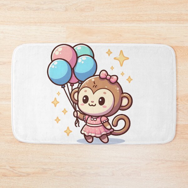 Item preview, Kawaii Monkey With Party Dress designed and sold by CanvasCutie.