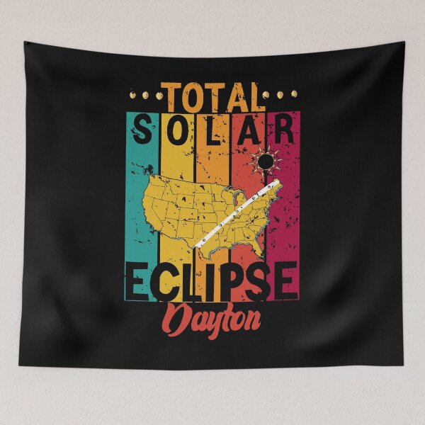 Item preview, Eclipse Memories In Dayton , Total Solar Sclipse Funny Vintage Retro USA 08.04.2024 designed and sold by ArtByKatti.