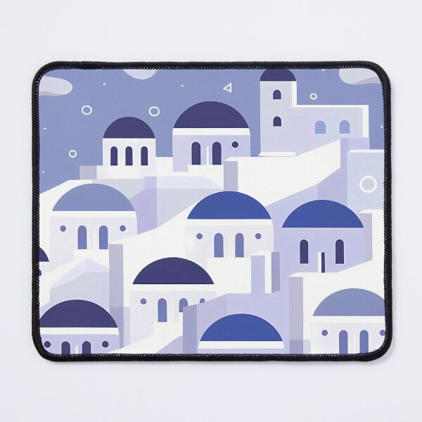 Item preview, Santorini - blue and white houses designed and sold by EmeraldeaArt.