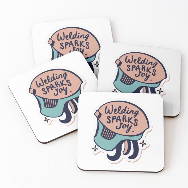 Item preview, Welding Sparks Joy Cartoon Welder Design designed and sold by NiftyWrx.