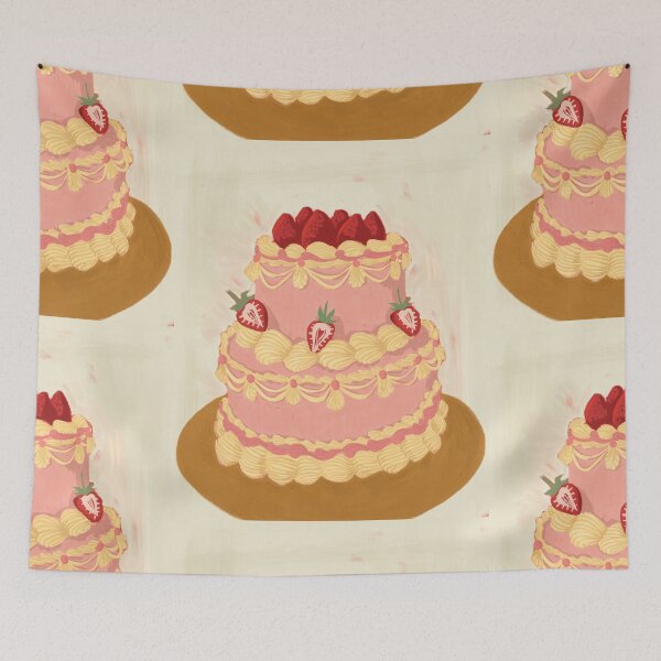 Item preview, Two Tier Fancy Cake - Illustration designed and sold by Pilar Bidó.