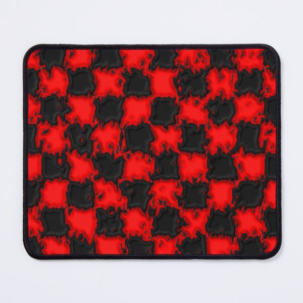 Item preview, 3D Rubbery Red and Black Splatter Checkerboard Pattern designed and sold by TheRulerofEarth.