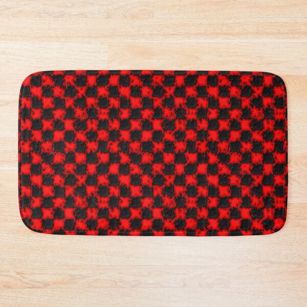 Item preview, 3D Rubbery Red and Black Splatter Checkerboard Pattern designed and sold by TheRulerofEarth.