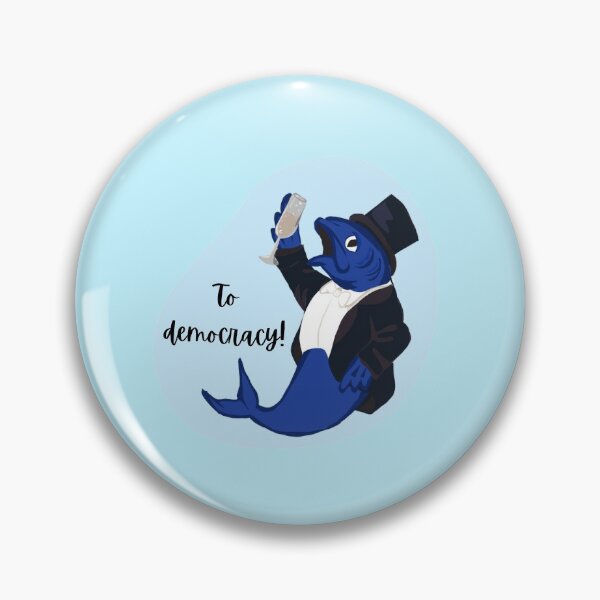 Item preview, A Superior Fish Being Toasts to Democracy designed and sold by HannaMayDoodle.