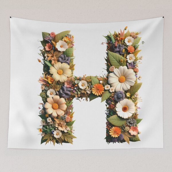 Item preview, Letter “H” containing flowers designed and sold by yeekazar.