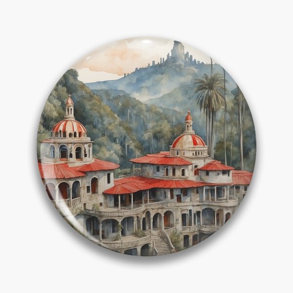 Item preview, Xilitla Veracruz Mexico Magic Town Vintage Travel Tourism Watercolor Poster  designed and sold by TravelersGems.