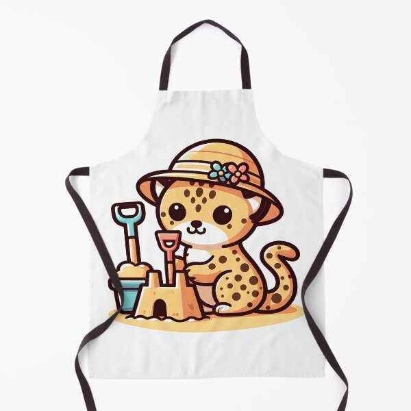 Item preview, Kawaii Cheetah Wearing A Sunhat designed and sold by CanvasCutie.