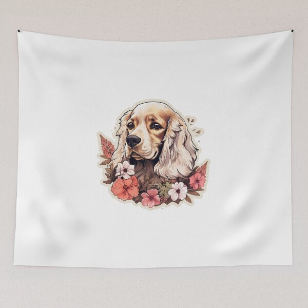 Item preview, Cute Flower American Cocker Spaniel Mom Dad Guardian Angel Best Friend Doggie Paw designed and sold by SMARTKIT  DESIGNAGENCY.
