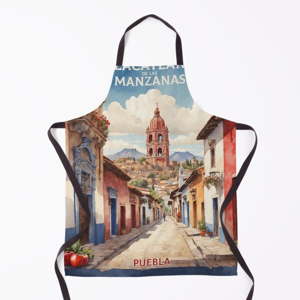 Item preview, Zacatlan de las Manzanas Puebla Mexico Magic Town Vintage Travel Tourism Watercolor Poster designed and sold by TravelersGems.