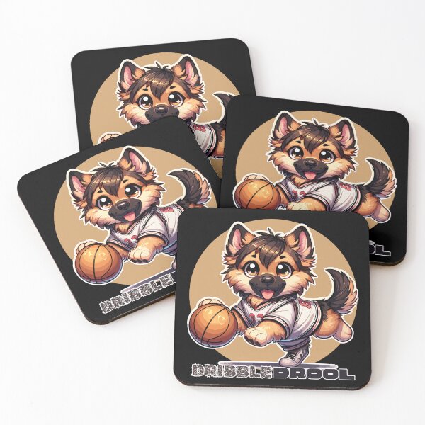 Item preview, Dribble Drool | German Shepherd playing basketball designed and sold by ParenthoodPuns.