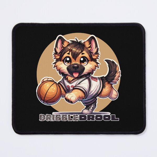 Item preview, Dribble Drool | German Shepherd playing basketball designed and sold by ParenthoodPuns.