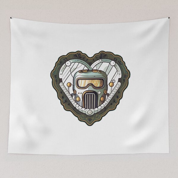 Item preview, Steampunk Heart Welding Mask Design designed and sold by NiftyWrx.