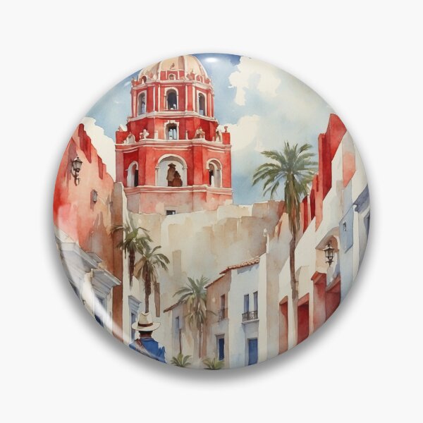 Item preview, Zempoala Hidalgo Mexico Magic Town Vintage Travel Tourism Watercolor Poster  designed and sold by TravelersGems.