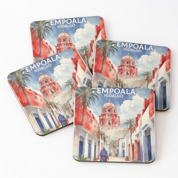 Item preview, Zempoala Hidalgo Mexico Magic Town Vintage Travel Tourism Watercolor Poster  designed and sold by TravelersGems.