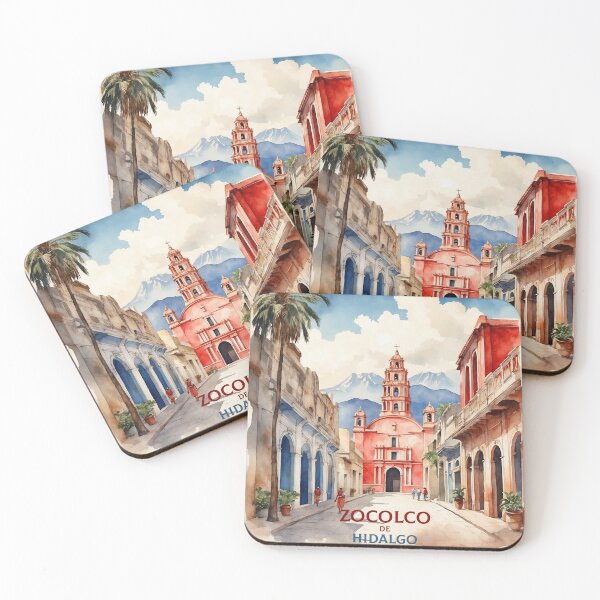 Item preview, Zocolco de Hidalgo Veracruz Mexico Magic Town Vintage Travel Tourism Watercolor Poster  designed and sold by TravelersGems.