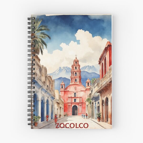 Item preview, Zocolco de Hidalgo Veracruz Mexico Magic Town Vintage Travel Tourism Watercolor Poster  designed and sold by TravelersGems.