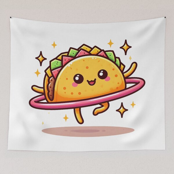 Item preview, Kawaii Taco With Hula Hoop designed and sold by CanvasCutie.