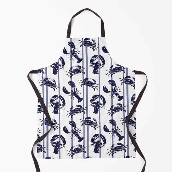 Item preview, Hamptons Blues Crab Lobster and Stripe Pattern designed and sold by CreativeBridge.