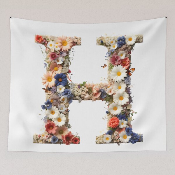 Item preview, Letter “H” containing flowers designed and sold by yeekazar.