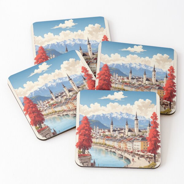 Item preview, Villach Austria Vintage Travel Tourism Poster  designed and sold by TravelersGems.