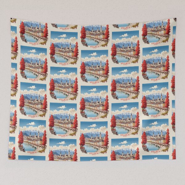 Item preview, Villach Austria Vintage Travel Tourism Poster  designed and sold by TravelersGems.