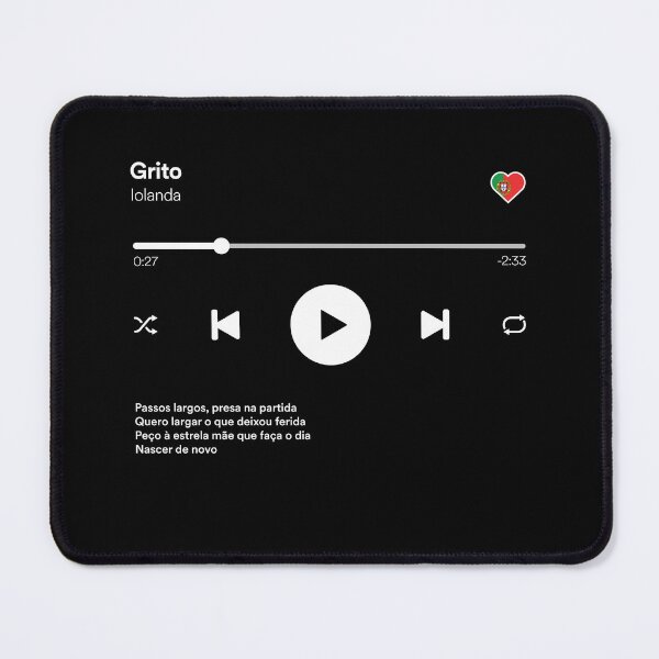 Item preview, Grito - Iolanda - Potugual - Eurovision 2024 - Media Player Mockup designed and sold by Vision-Tees.