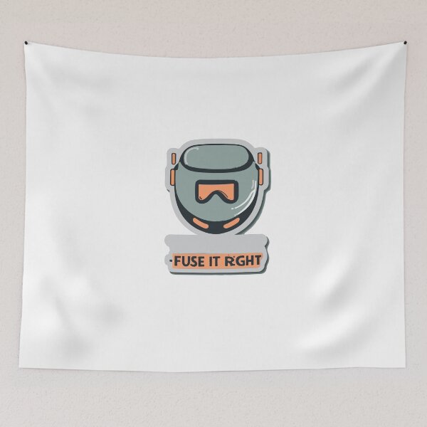 Item preview, Minimalist Welder's Mask - 'Fuse it Right' Quote designed and sold by NiftyWrx.