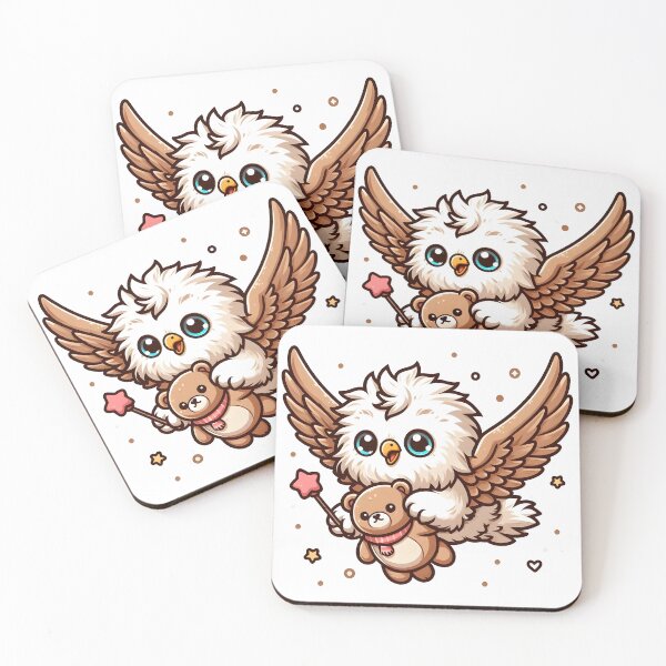 Item preview, Kawaii Fluffy Griffon With Teddy Bear designed and sold by CanvasCutie.