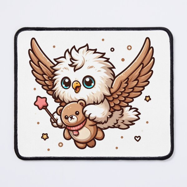 Item preview, Kawaii Fluffy Griffon With Teddy Bear designed and sold by CanvasCutie.