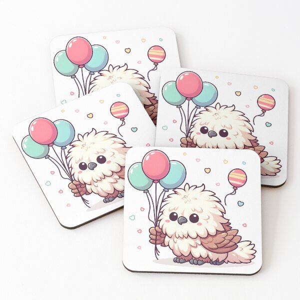 Item preview, Kawaii Fluffy Griffon With Balloons designed and sold by CanvasCutie.