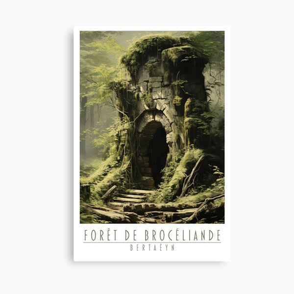 The Brocéliande forest. Canvas Print
