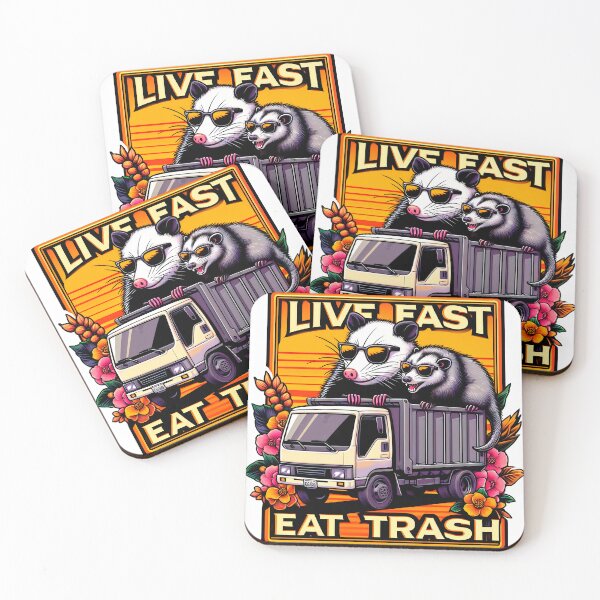 Item preview, Live Fast! Eat Trash! Trash Truck Rebels designed and sold by CinEmmaDesign.