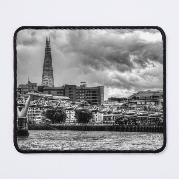 Item preview, London Millennium Footbridge And Shard, Black And White designed and sold by Paul Thompson Photography.