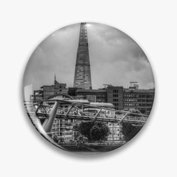Item preview, London Millennium Footbridge And Shard, Black And White designed and sold by Paul Thompson Photography.