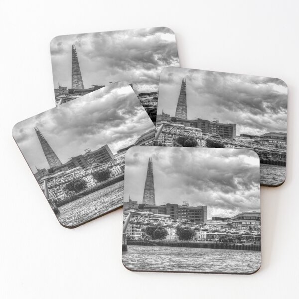 Item preview, London Millennium Footbridge And Shard, Black And White designed and sold by Paul Thompson Photography.