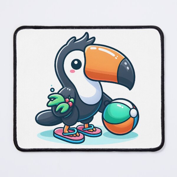 Item preview, Kawaii Toucan With Flip Flops designed and sold by CanvasCutie.