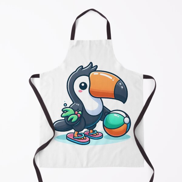 Item preview, Kawaii Toucan With Flip Flops designed and sold by CanvasCutie.