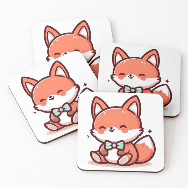 Item preview, Kawaii Fox With Bow Tie designed and sold by CanvasCutie.